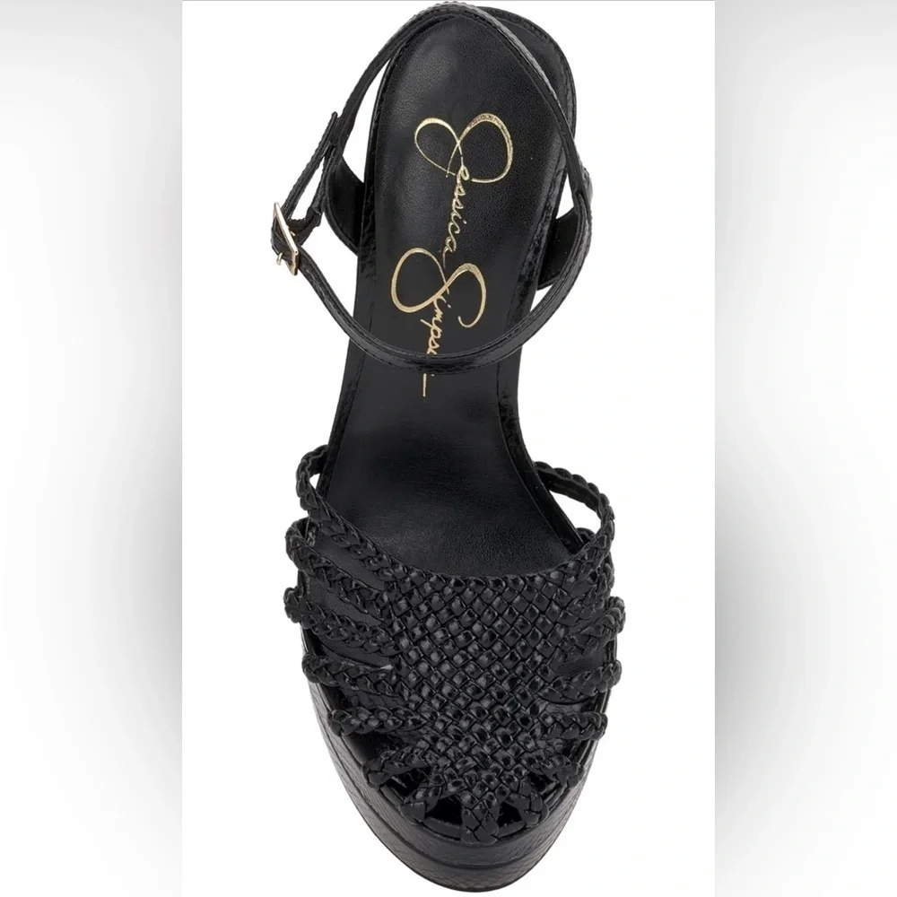 NEW Jessica Simpson Inaia Platform Sandals, Black, Orange & Gold Available, 9.5